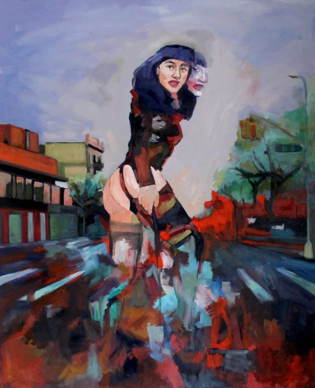 Jackson Heights — Ana Masías, 2021, óleo sobre lienzo